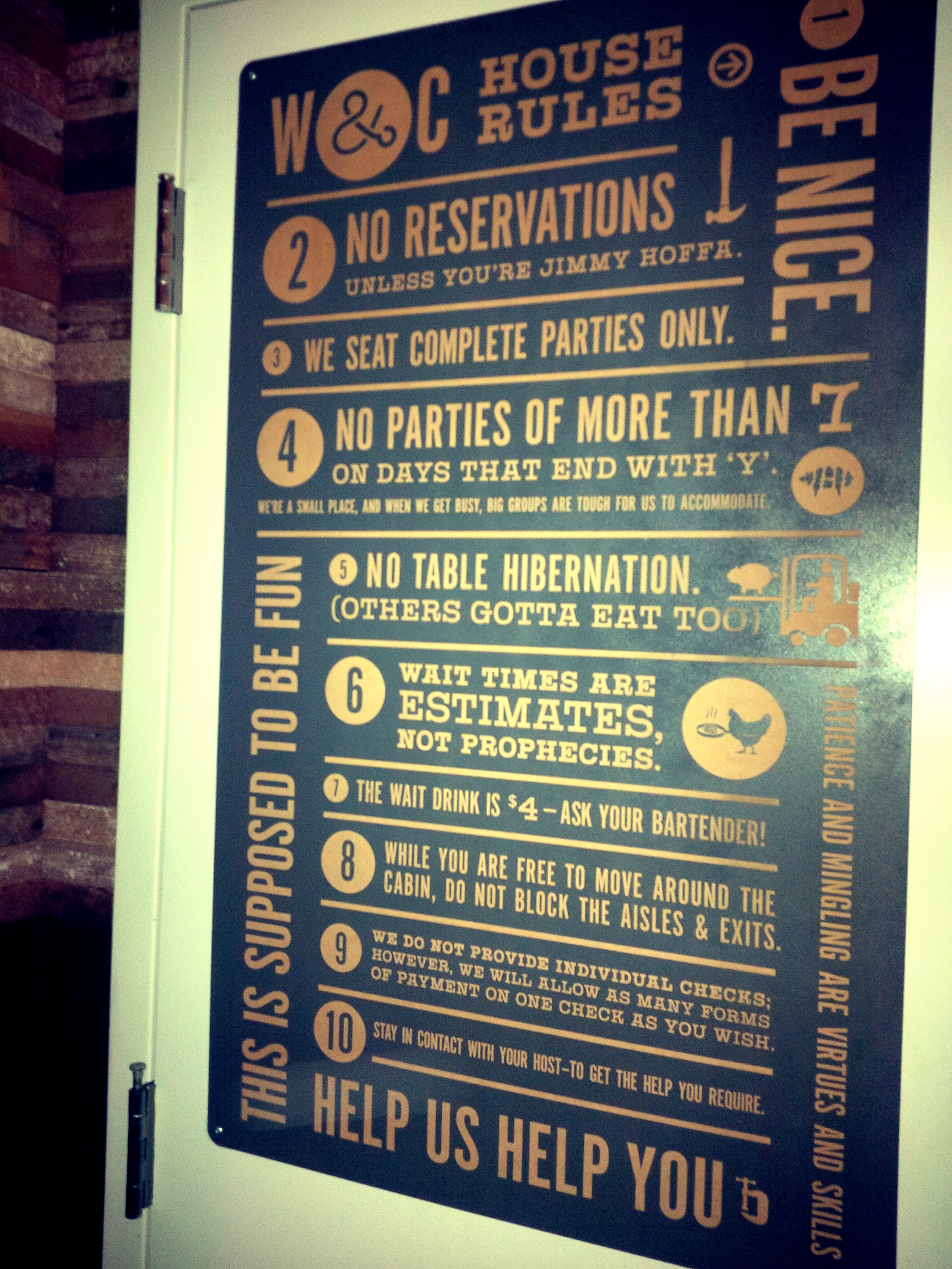 Work & Class House Rules