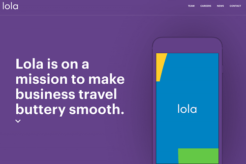 Ad for travel software Lola that says they help make business travel buttery smooth.