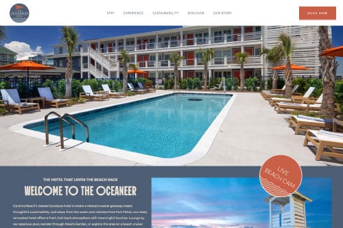 A new website for this beachfront gem.